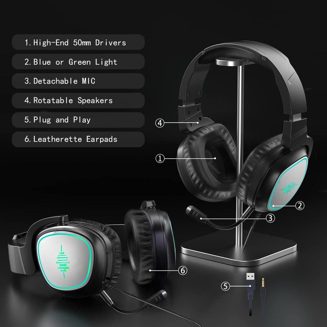 GAMELITE G1P Gaming Headset | Bass Surround Sound | Noise Cancelling Mic | 3.5mm Wired