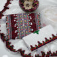 3 Pcs Women's Unstitched Cotton Embroidered Suit