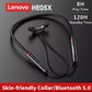 Lenovo HE05x Bluetooth 5.0 Magnetic Neckband Earphones, Mic, 12Hrs